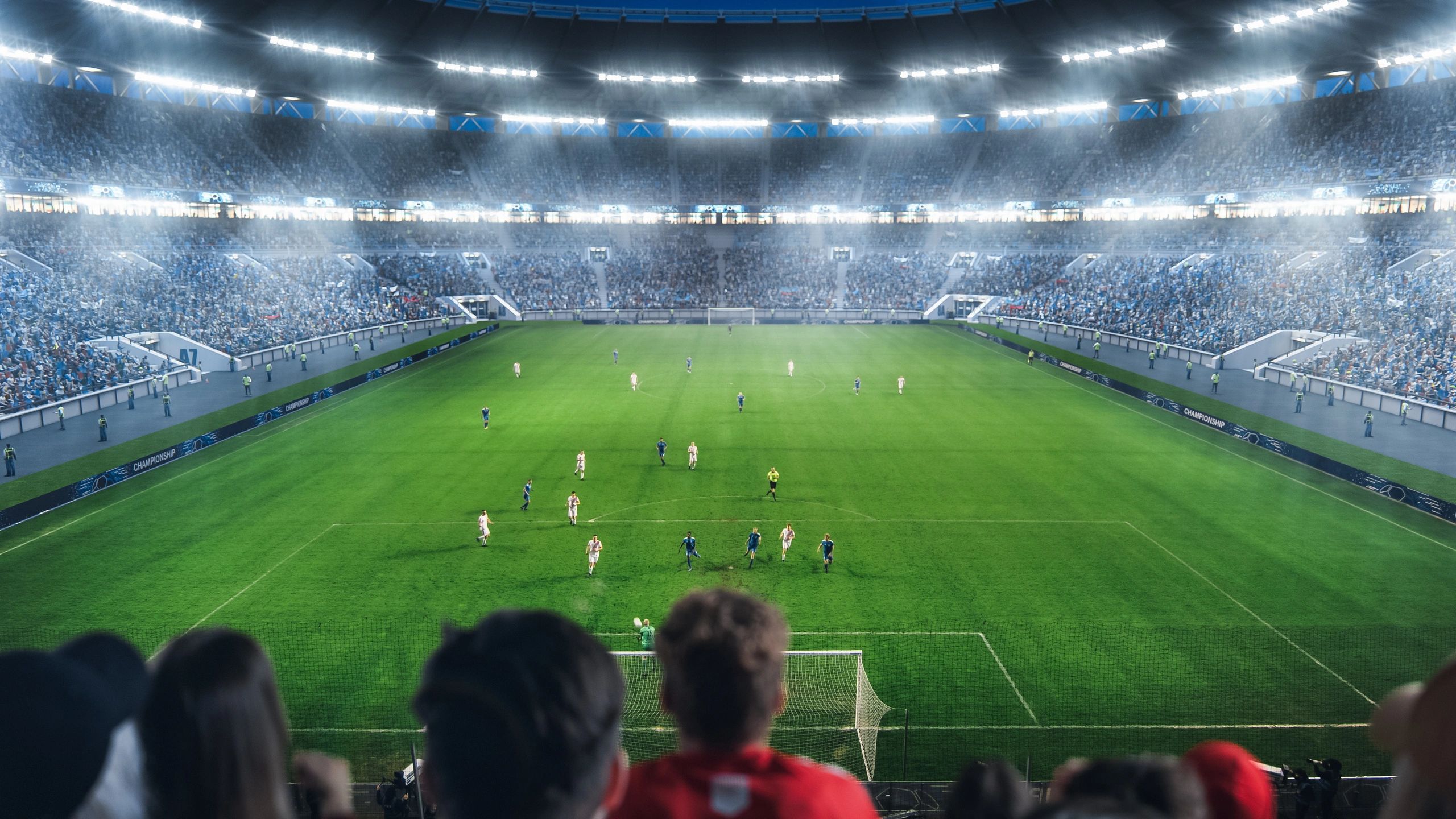 Fans in a packed stadium during a major match